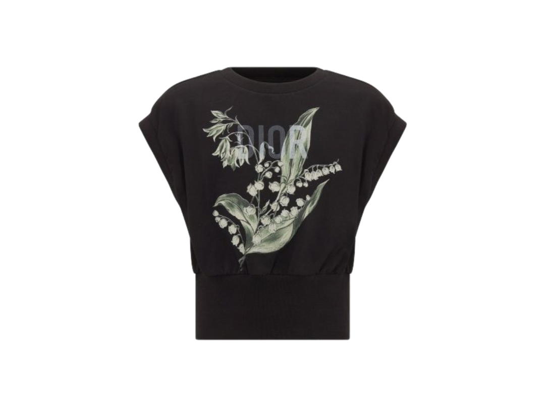 Dior Dior Kid's T-shirt Black Cotton Jersey In Cotton Black-Green