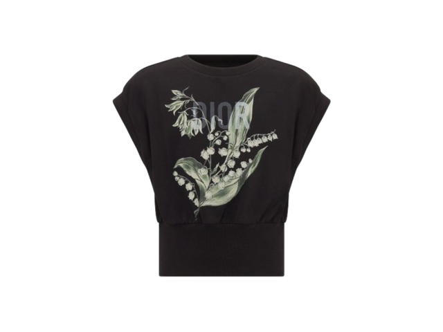 Dior Dior Kid's T-shirt Black Cotton Jersey In Cotton Black-Green - view 1