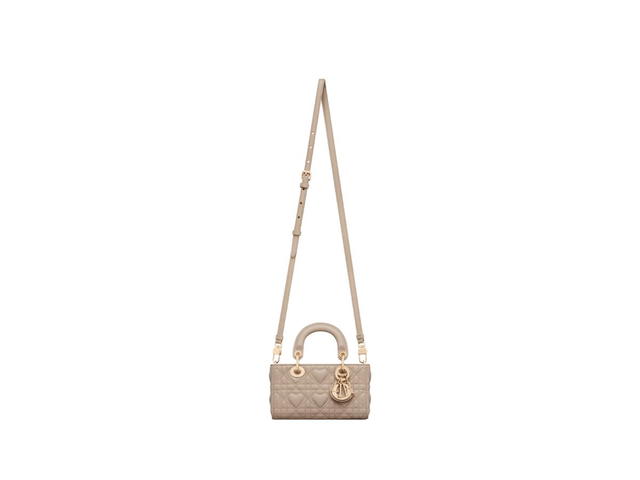 Dior Dior Lady D-Joy Micro Bag In Powder Beige Cannage Lambskin With Heart Motif - view 4