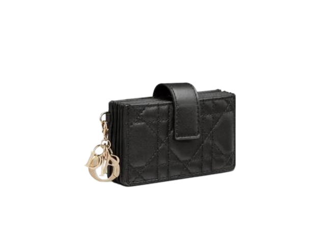 Dior Dior Lady Dior 5-Gusset Card Holder In Black Cannage Lambskin - view 2