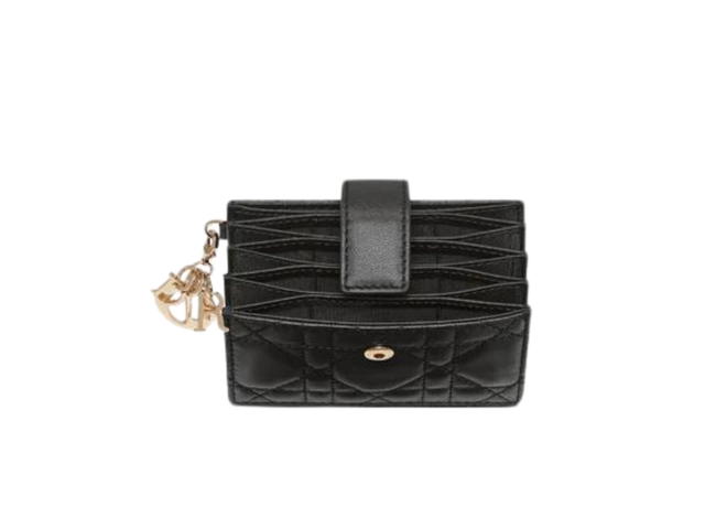 Dior Dior Lady Dior 5-Gusset Card Holder In Black Cannage Lambskin - view 3