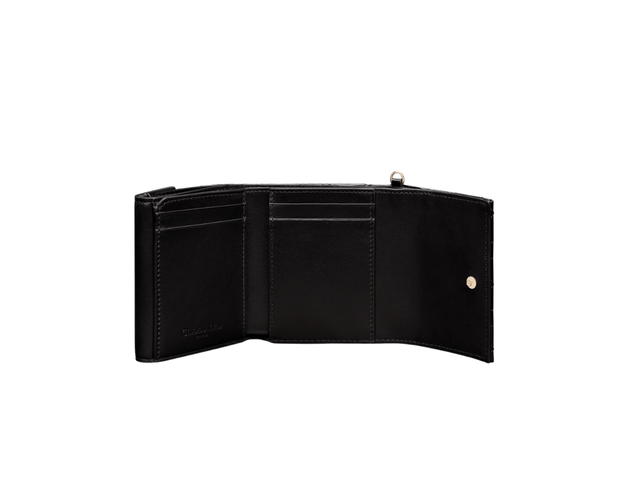 Dior Dior Lady Dior Lotus Wallet In Black Patent Cannage Calfskin - view 4