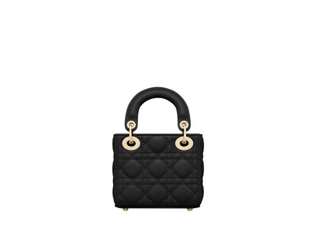 Dior Dior Lady Dior Micro Bag In Black Cannage Lambskin With Metal Hardware - view 5