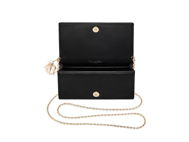 Dior Dior Lady Dior Pouch In Black Cannage Lambskin With Dior Charm - view 2