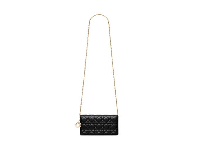 Dior Dior Lady Dior Pouch In Black Cannage Lambskin With Dior Charm - view 3