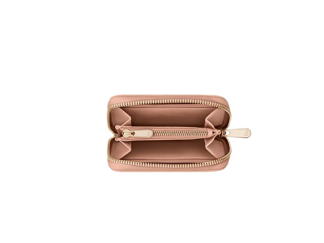 Dior Dior Lady Dior Voyageur Small Coin Purse In Rose Des Vents Cannage Lambskin - view 3
