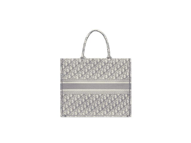 Dior Dior Large Book Tote Gray Dior Oblique Embroidery - view 3