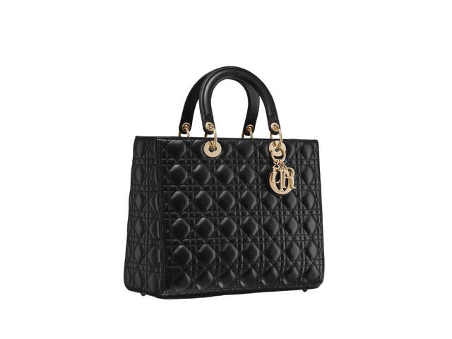 Dior Dior Large Lady Dior Bag Black Cannage Lambskin - view 2