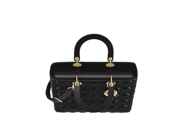 Dior Dior Large Lady Dior Bag Black Cannage Lambskin - view 3