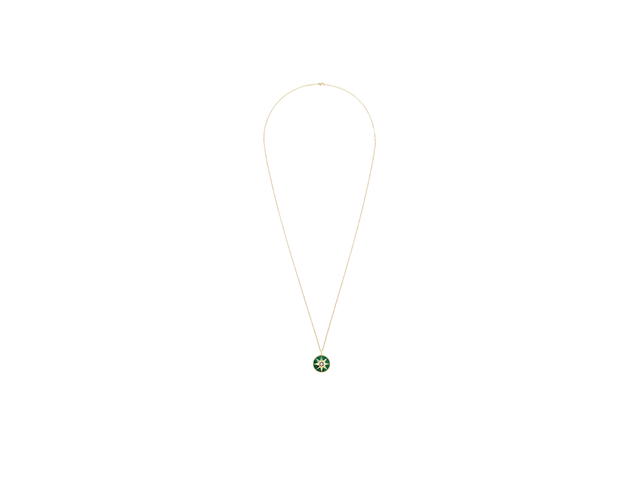Dior Dior Large Rose Des Vents Medallion In Yellow Gold Diamond And Malachite Hardware Yellow Gold - view 1