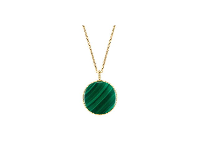 Dior Dior Large Rose Des Vents Medallion In Yellow Gold Diamond And Malachite Hardware Yellow Gold - view 5