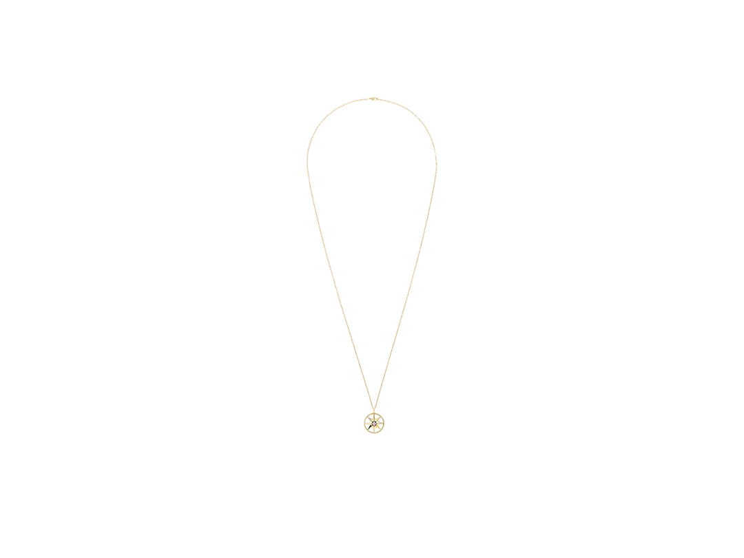 Dior Dior Large Rose Des Vents Medallion In Yellow Gold Diamond And Mother of Pearl Hardware Yellow Gold