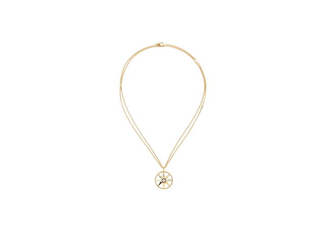 Dior Dior Large Rose Des Vents Medallion In Yellow Gold Diamond And Mother of Pearl Hardware Yellow Gold - view 3