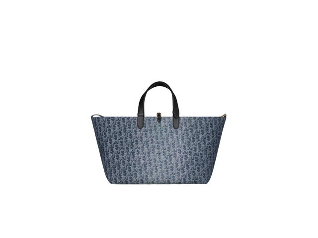 Dior Dior Large Toujours Bag In Blue Denim Dior Oblique Jacquard - view 2