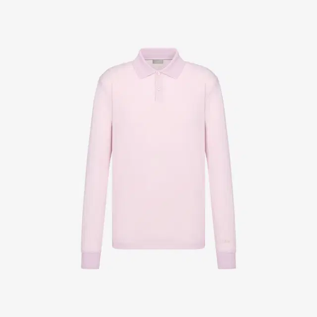 Dior Dior Lightweight Cotton Blend Jersey Relaxed Fit Long Sleeved Polo Shirt Pink - view 2