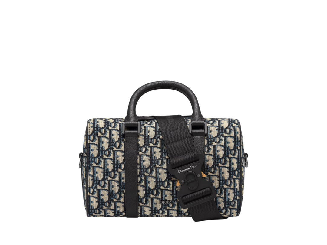 Dior Dior Lingot 26 Bag In Beige And Black Dior Oblique Jacquard