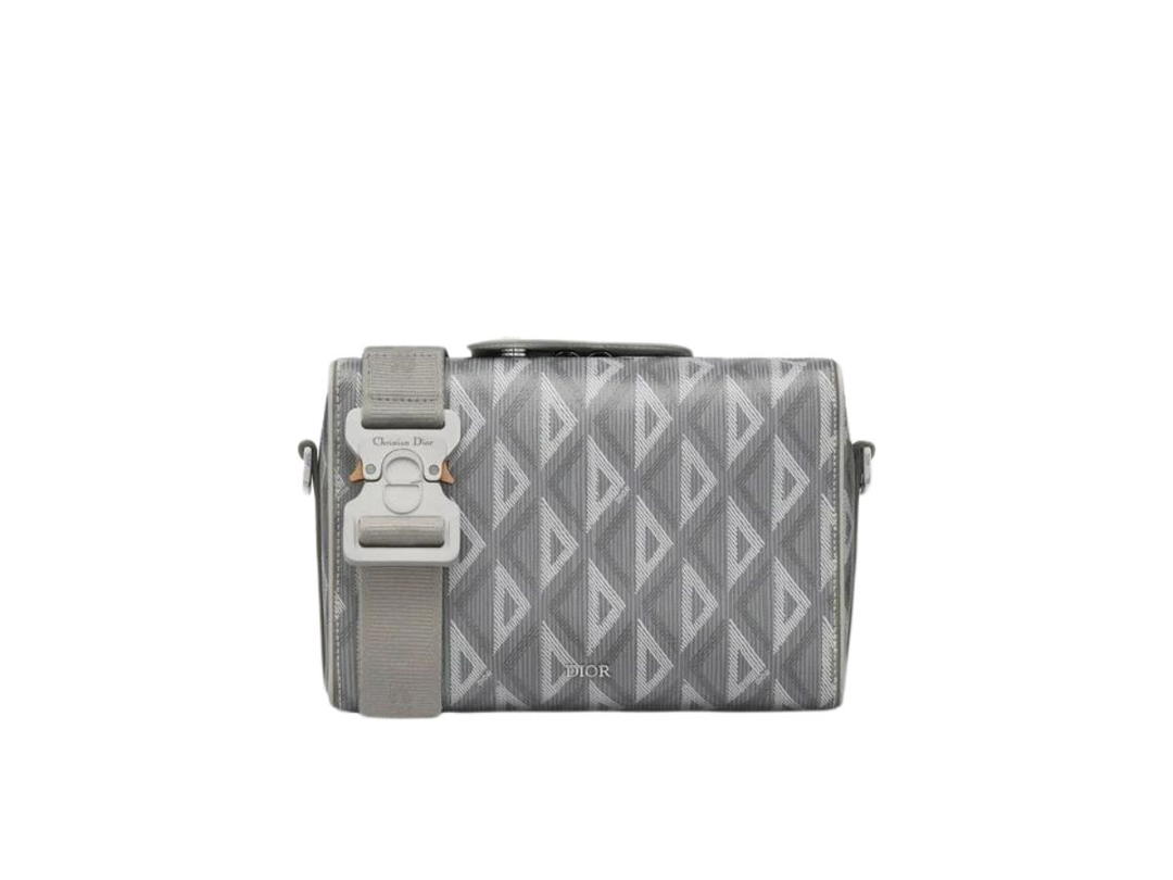 Dior Dior Lingot Pouch In Dior Gray CD Diamond Canvas And Smooth Calfskin