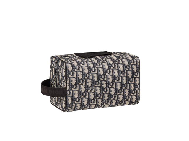 Dior Dior Lingot Toiletry Bag In Beige And Black Dior Oblique Jacquard - view 2