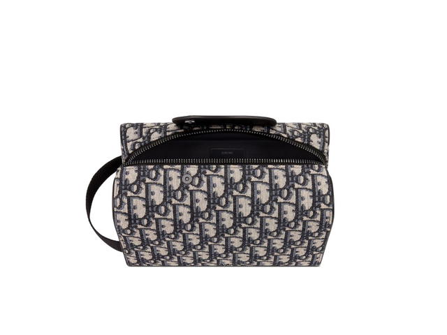Dior Dior Lingot Toiletry Bag In Beige And Black Dior Oblique Jacquard - view 3
