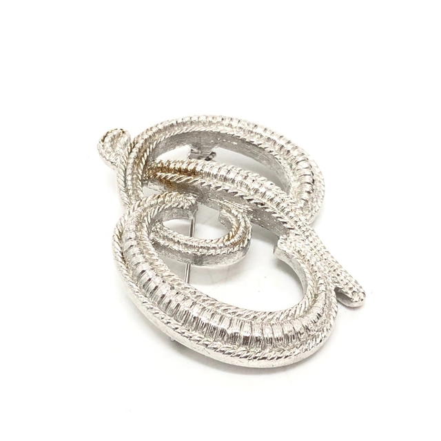 Dior Dior Logo CD Brooch Pin Accessories Brooch Metal Silver - view 3