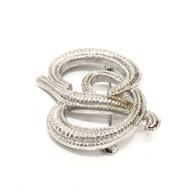 Dior Dior Logo CD Brooch Pin Accessories Brooch Metal Silver - view 4