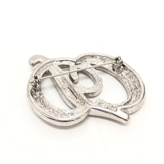 Dior Dior Logo CD Brooch Pin Accessories Brooch Metal Silver - view 5