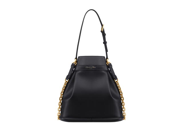 Dior Dior Medium C'est Dior Bag In Black CD-Embossed Calfskin With Gold Hardware - view 2