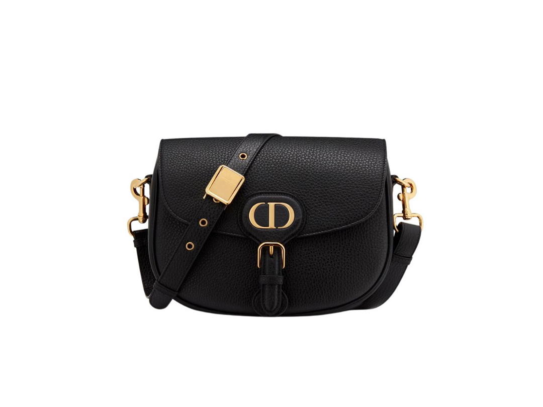 Dior Dior Medium Dior Bobby Bag Black Grained Calfskin
