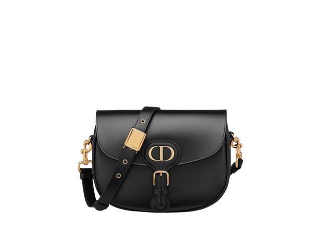 Dior Dior Medium Dior Bobby Bag In Black Box Calfskin With Gold-Finish Metal - view 1