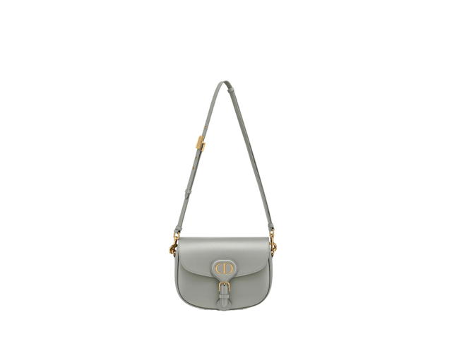 Dior Dior Medium Dior Bobby Bag In Stone Gray Box Calfskin With Antique Gold-Finish Metal Hardware - view 3