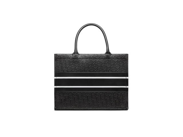 Dior Dior Medium Dior Book Tote In Black Perforated And Embossed Dior Oblique Calfskin - view 2