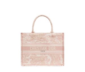Buy Dior Medium Dior Book Tote In Ecru And Pink Toile De Jouy Embroidery at Sasom – Authentic and Ready to Ship