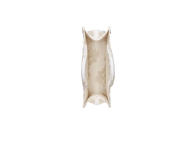 Dior Dior Medium Dior Book Tote In White Rêve D'infini Embroidery With Gold-Tone Metallic Thread - view 3