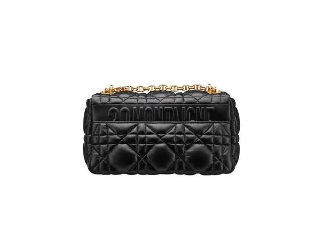 Dior Dior Medium Dior Caro Bag In Black Quilted Macrocannage Calfskin - view 3