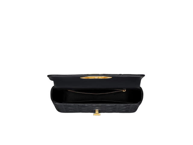 Dior Dior Medium Dior Caro Bag In Black Supple Cannage Calfskin With Christian Dior Military-Inspired Buckle - view 3