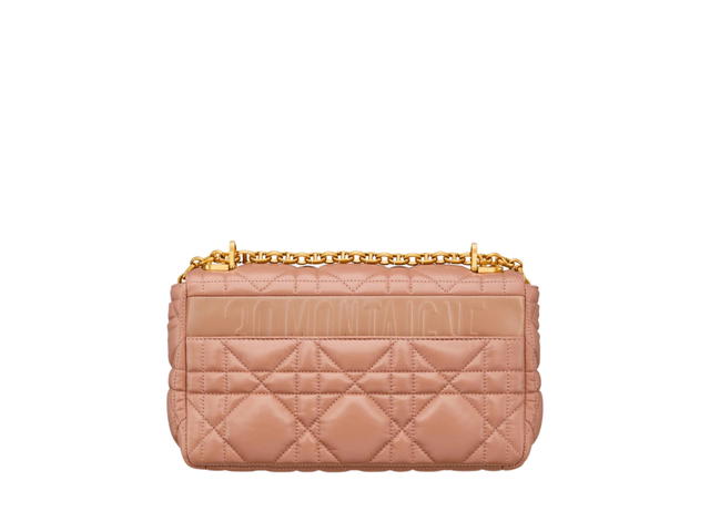 Dior Dior Medium Dior Caro Bag In Padded Macrocannage Calfskin With Gold-tone Hardware Rose Des Vents - view 2