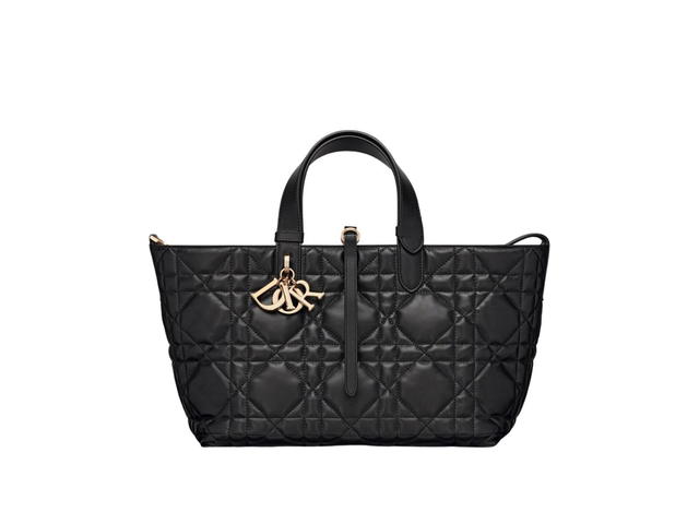 Dior Dior Medium Dior Toujours Bag In Black Macrocannage Calfskin - view 2