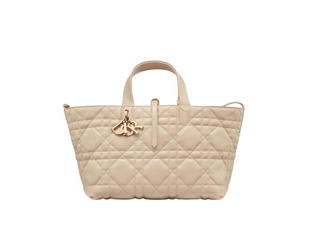 Dior Dior Medium Dior Toujours Bag In Powder Beige Macrocannage Calfskin - view 2