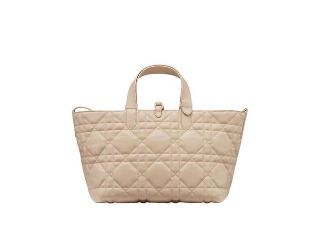 Dior Dior Medium Dior Toujours Bag In Powder Beige Macrocannage Calfskin - view 3