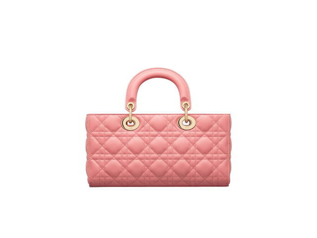 Dior Dior Medium Lady D-Joy Bag In Light Pink Cannage Lambskin With Pale Gold-Finish Metal - view 2