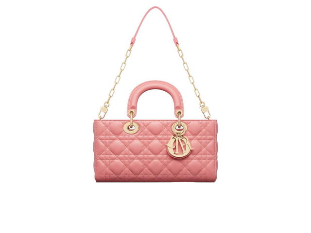 Dior Dior Medium Lady D-Joy Bag In Light Pink Cannage Lambskin With Pale Gold-Finish Metal - view 3