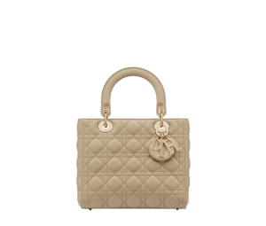 Buy Dior Medium Lady Dior Bag In Beige Cannage Lambskin With Gold Hardware at Sasom – Authentic and Ready to Ship