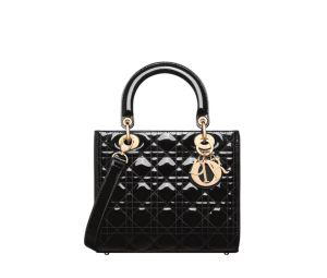 Buy Dior Medium Lady Dior Bag In Black Patent Cannage Calfskin at Sasom – Authentic and Ready to Ship