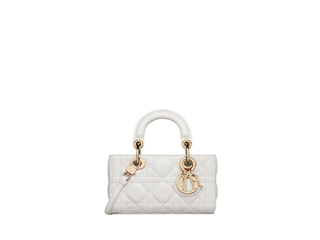 Dior Dior Micro Lady D-Joy Bag In Cannage Lambskin With Gold-Finish Metal Hardware Latte