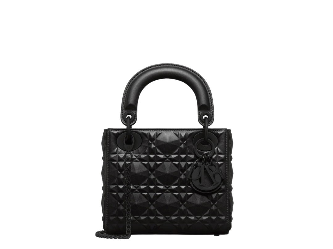 Dior Dior Micro Lady Dior Bag Black Cannage Calfskin with Diamond Motif