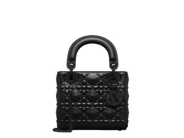 Dior Dior Micro Lady Dior Bag Black Cannage Calfskin with Diamond Motif - view 1