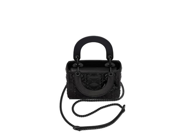 Dior Dior Micro Lady Dior Bag Black Cannage Calfskin with Diamond Motif - view 3