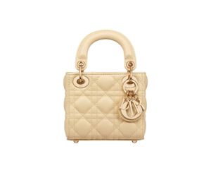 Dior Micro Lady Dior Bag Pale Yellow Cannage Lambskin