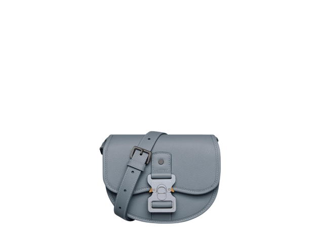 Dior Dior Mini Gallop Bag With Strap In Gray Grained Calfskin - view 1
