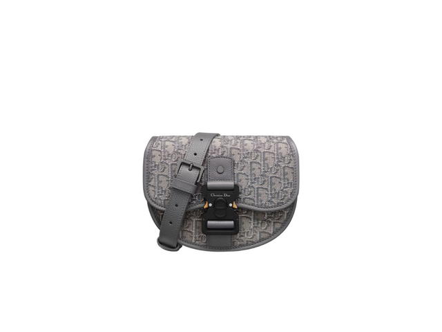 Dior Dior Mini Gallop Bag With Strap In Ruthenium-Colored Dior Oblique Jacquard - view 1
